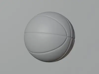 a Basketball Low-poly 3D model
