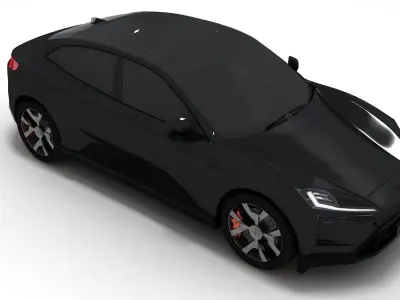 Polestar 4 2024 black 3D model