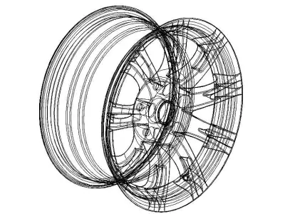 Car Classics Style Rims R18 3D model