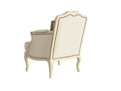 Cream royal armchair by Modenese 3D model