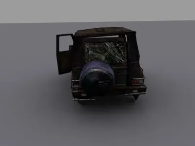 Damage Car Mercedes g 500 Low-poly 3D model