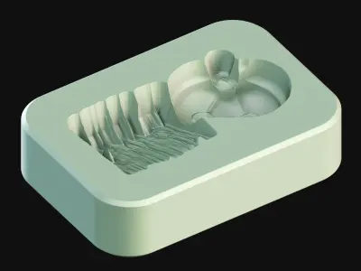 Halloween - Pumpkin with Wood 3D Printable Chocolate Mold 3D print model