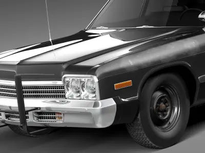Dodge Monaco 1974 Bluesmobile 3D model