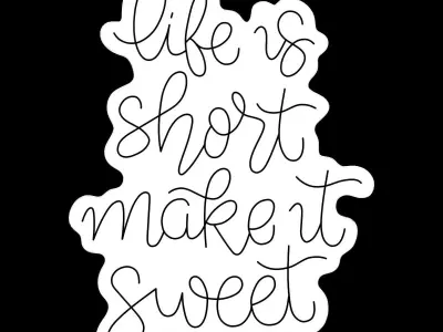 Life Is Short Make It Sweet Neon Sign 3D model
