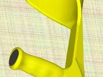 Plastic crutch handle 3D print model