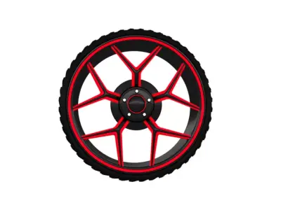 1 to 24 scale 19 zoll rim with tire 3D print model