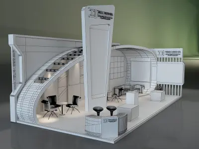 Booth Exhibition Stand a230b 3D model