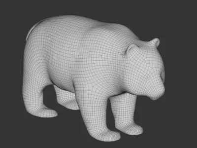 panda Low-poly 3D model