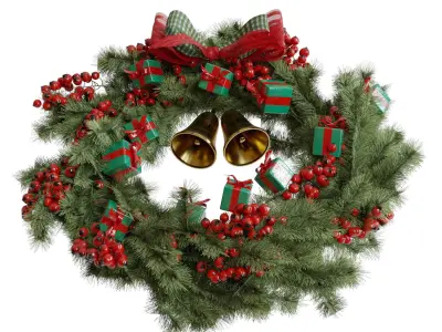 Christmas wreath 1 3D model