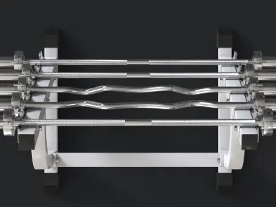 Barbell Rack 3D model