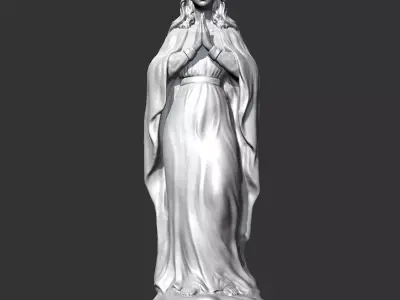 Virgin Mary Statue V2 3D print model 3D print model