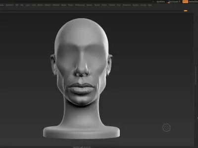 human head modern sculpture 3d print model 112 3D print model