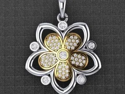 Flower Pendant 3D print model