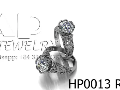 Engagement ring size 62 3D model
