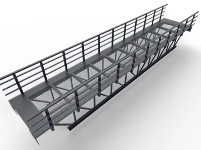 Bridge Plartform M01 Low-poly 3D model