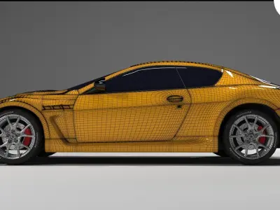 Maserati GT Low-poly 3D model