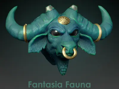 IndraBala-Kaffern Buffalo 3D print model