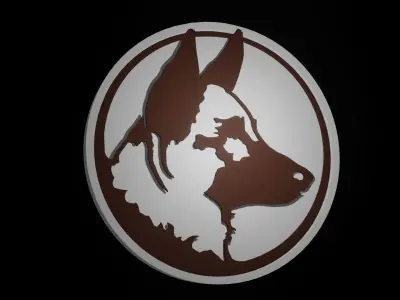 German Shepard head 3D model