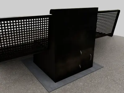 Solar Bench Black 3D model