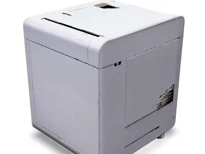 Detailed Industrial Control Cabinet Low-poly 3D model