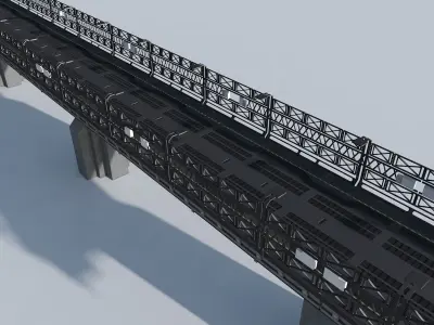Sci fi Bridge 3D model