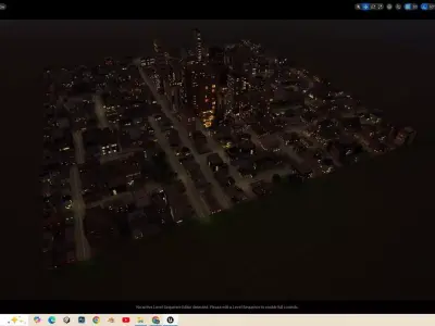 UE5 City Complete Level - NIGHT Low-poly 3D model