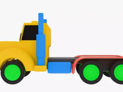 Cartoon truck 3D model by maheshkankad8