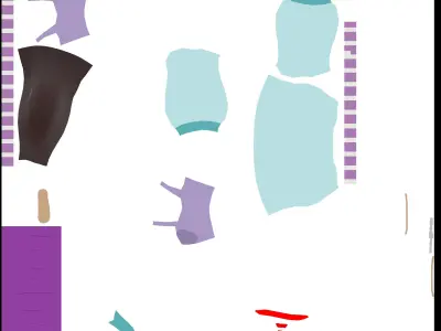 anime  model Cartoon characters 3D model