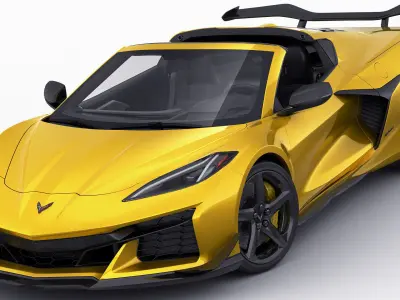 Corvette 2023 Z06 C8 and Z06 Z07 performance package 3D model
