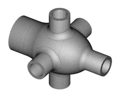 Innovative Six Way Pipe Fitting 3D print model