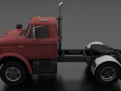 N-Series N-950-D Semi Truck 1963 Low-poly 3D model
