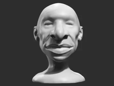 human head modern sculpture 3d print model 106 3D print model