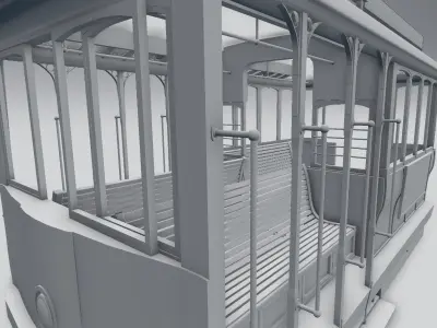 Trolley tram car 3D model