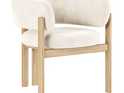 Tabmi Dining Table Bay chair 3D model