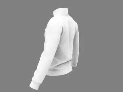Men track jacket with zipper Marvelous Designer 3D model
