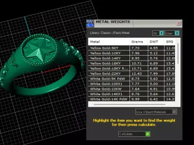 men gold ring 3d printable model 3D print model