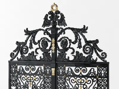 Wrought Iron Gate 3D model