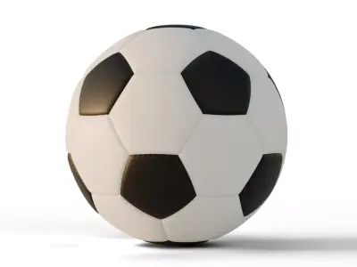 Soccer Ball Low-poly 3D model 3