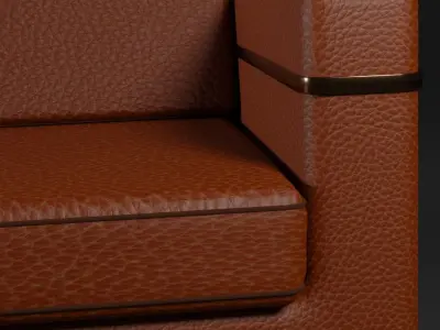 Leather Modern Sofa 3D model