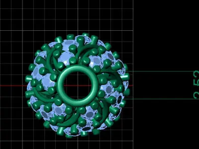 DIAMOND STONE BALLS PRINTABLE WITH CAM MACHINE 3D print model