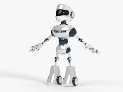 Custom Robot Low-poly 3D model