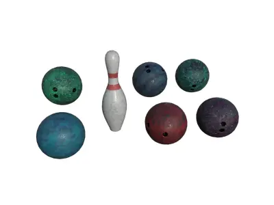 Bowling Props Low-poly 3D model
