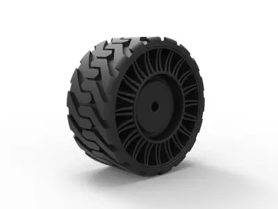 Twheel from Front loader 3D print model