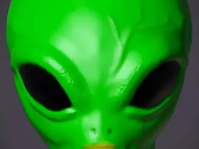 Alien Head Home Office Car Dashboard and Halloween Decoration 3D print model