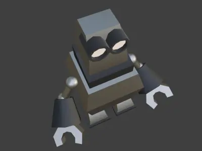 Cartoon Robot 03 of 05 Low-poly 3D model
