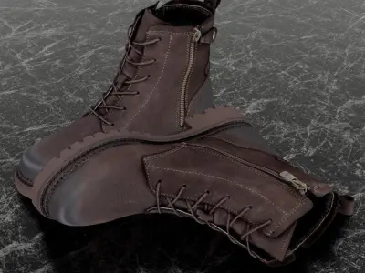 GREYDER - 3D BOOTS Low-poly 3D model