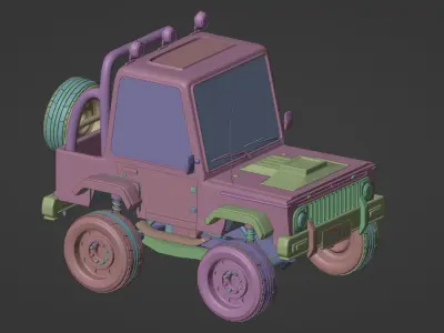 Cartoon Car 3D model