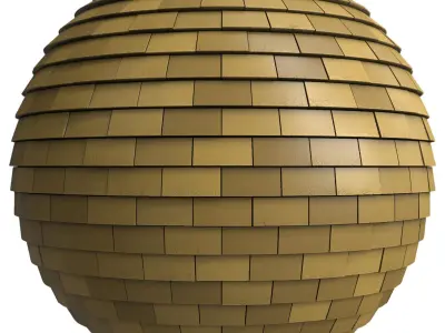 Roof Tile Materials 24- By 3 color Pbr By Sbsar 4k Low-poly 3D model