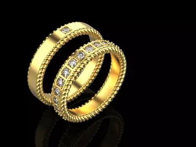 wedding ring model 340 3D print model