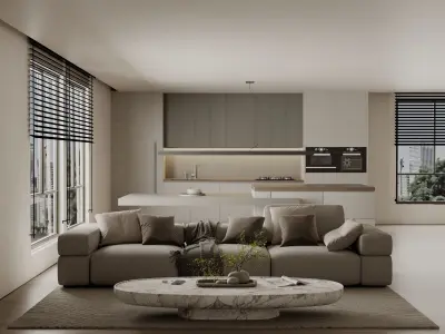 minimal interior design  3D model